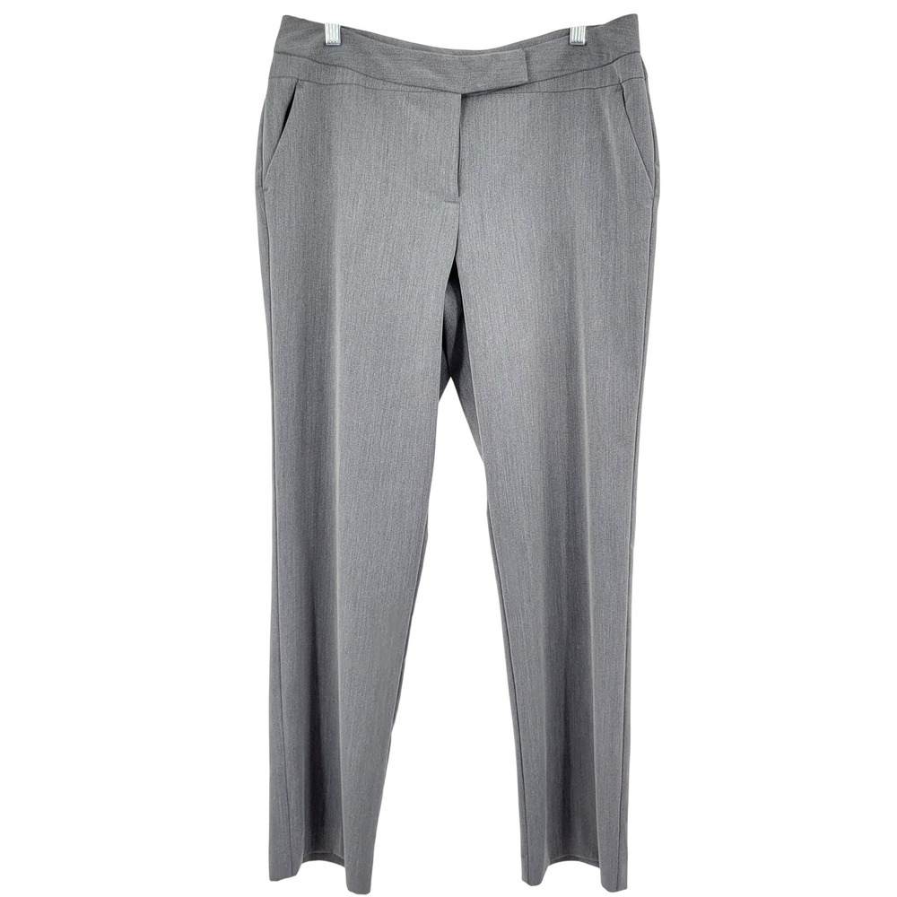 Worthington Dress Pants Women 12P Gray Modern Fit Petite Career Workwear Office